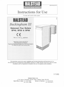 Handleiding Halstead BF50 Buckingham III Geiser