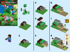 Handleiding Lego set 30393 Minecraft Steve en Creeper