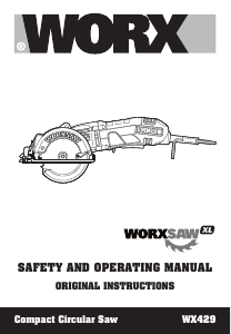 Bruksanvisning Worx WX429 Cirkelsåg