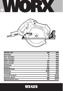 Руководство Worx WX425 Циркулярная пила