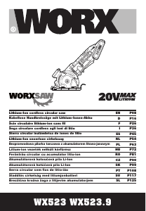 Manual de uso Worx WX523.9 Sierra circular