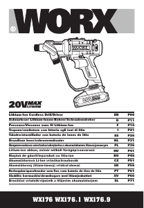 Priročnik Worx WX176.9 Vrtalni aparat