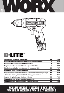 Manual Worx WX125.9 D-Lite Maşină de găurit-înşurubat