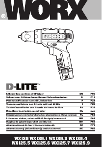 Manuál Worx WX125.3 D-Lite Akušroubovák