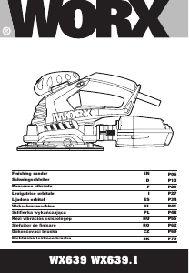 Manual Worx WX639 Mașină de șlefuit orbitală