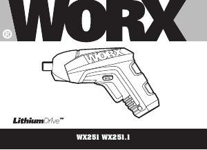 Kullanım kılavuzu Worx WX251 Tornavida