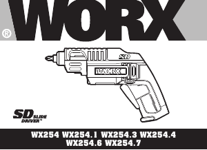 Manuál Worx WX254.7 Šroubovák