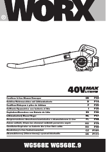 Manual Worx WG569E.9 Leaf Blower