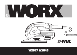 Instrukcja Worx WX647 Szlifierka delta