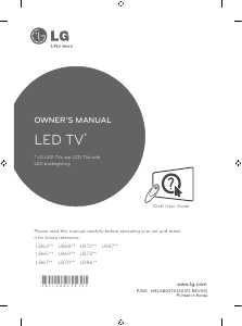 Manual de uso LG 55LB700V Televisor de LED