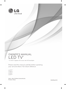 Manuale LG 55LA9709 LED televisore