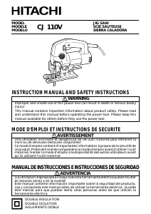 Mode d’emploi Hitachi CJ 110V Scie sauteuse