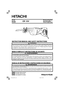 Manual Hitachi CR 13V Reciprocating Saw