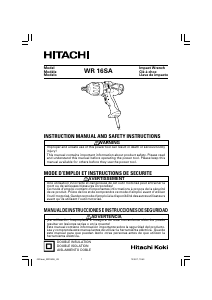 Manual de uso Hitachi WR 16SA Llave de impacto