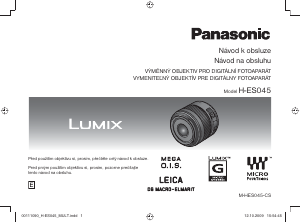 Manuál Panasonic H-ES045 Lumix Objektiv