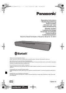 Manuale Panasonic SC-SB1EG Altoparlante