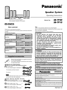 Manual Panasonic SB-TP20EB Speaker