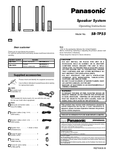 Handleiding Panasonic SB-TP55EB Luidspreker