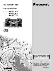 Bruksanvisning Panasonic SC-AK210GN Stereoanläggning