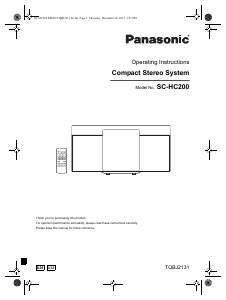 Bruksanvisning Panasonic SC-HC200EB Stereoanläggning