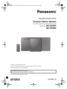 Bruksanvisning Panasonic SC-HC295GN Stereoanläggning
