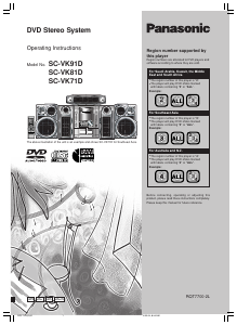 Bruksanvisning Panasonic SC-VK71D Stereoanläggning
