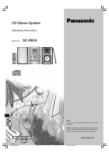 Bruksanvisning Panasonic SC-PM10GCS Stereoanläggning