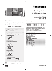 Handleiding Panasonic SC-PM38EB Stereoset