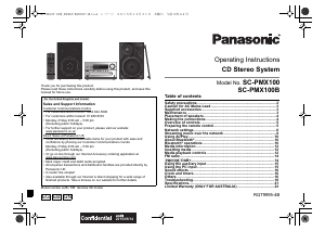 Bruksanvisning Panasonic SC-PMX100BEB Stereoanläggning