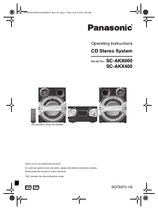 Bruksanvisning Panasonic SC-AKX400EB Stereoanläggning