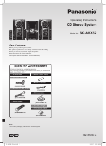 Bruksanvisning Panasonic SC-AKX52GN Stereoanläggning