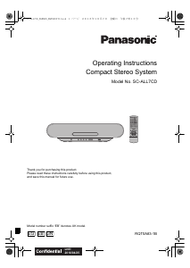 Bruksanvisning Panasonic SC-ALL7CDGN Stereoanläggning