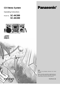 Bruksanvisning Panasonic SC-AK300EE Stereoanläggning