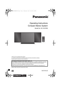 Bruksanvisning Panasonic SC-HC57DBEB Stereoanläggning