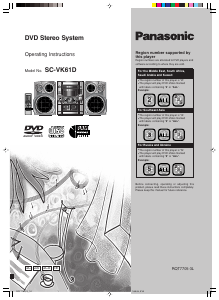 Bruksanvisning Panasonic SC-VK61D Stereoanläggning