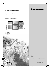 Bruksanvisning Panasonic SC-PM18EB Stereoanläggning