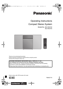 Bruksanvisning Panasonic SC-HC410EB Stereoanläggning