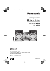 Bruksanvisning Panasonic SC-AKX58GN Stereoanläggning