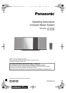 Handleiding Panasonic SC-HC397GN Stereoset