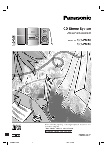 Bruksanvisning Panasonic SC-PM18PC Stereoanläggning