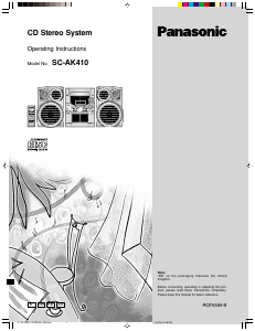 Bruksanvisning Panasonic SC-AK410GN Stereoanläggning