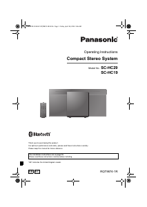 Bruksanvisning Panasonic SC-HC19EB Stereoanläggning