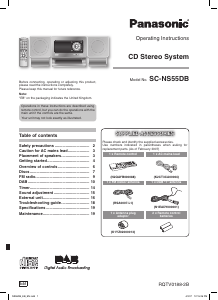 Bruksanvisning Panasonic SC-NS55DB Stereoanläggning