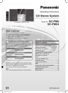 Handleiding Panasonic SC-PM24 Stereoset