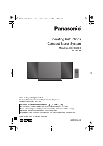 Bruksanvisning Panasonic SC-HC58GN Stereoanläggning