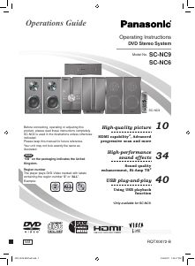 Bruksanvisning Panasonic SC-NC9 Stereoanläggning