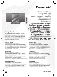 Manual de uso Panasonic SC-HC10EG Set de estéreo