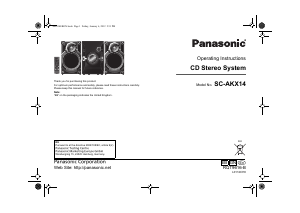 Bruksanvisning Panasonic SC-AKX14GN Stereoanläggning