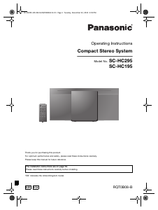 Bruksanvisning Panasonic SC-HC195EB Stereoanläggning