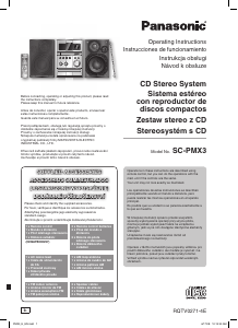 Bruksanvisning Panasonic SC-PMX3 Stereoanläggning